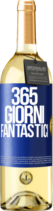 29,95 € Spedizione Gratuita | Vino bianco Edizione WHITE 365 giorni fantastici Etichetta Blu. Etichetta personalizzabile Vino giovane Raccogliere 2023 Verdejo