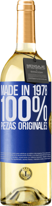 29,95 € Envío gratis | Vino Blanco Edición WHITE Made in 1978. 100% piezas originales Etiqueta Azul. Etiqueta personalizable Vino joven Cosecha 2023 Verdejo