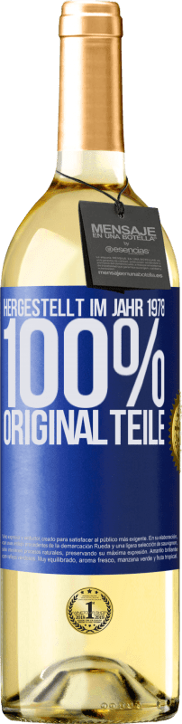 29,95 € Kostenloser Versand | Weißwein WHITE Ausgabe Hergestellt im Jahr 1978. 100% Originalteile Blaue Markierung. Anpassbares Etikett Junger Wein Ernte 2024 Verdejo