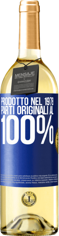29,95 € Spedizione Gratuita | Vino bianco Edizione WHITE Prodotto nel 1978. Parti originali al 100% Etichetta Blu. Etichetta personalizzabile Vino giovane Raccogliere 2023 Verdejo