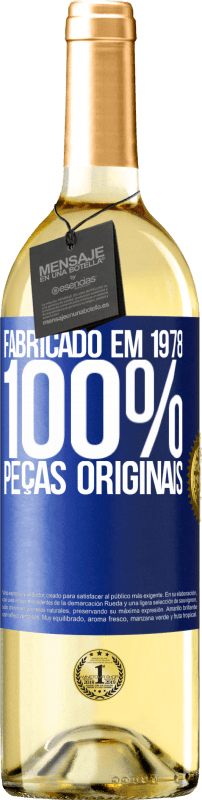 29,95 € Envio grátis | Vinho branco Edição WHITE Fabricado em 1978. 100% peças originais Etiqueta Azul. Etiqueta personalizável Vinho jovem Colheita 2024 Verdejo