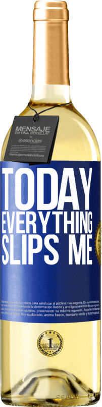 29,95 € Free Shipping | White Wine WHITE Edition Today everything slips me Blue Label. Customizable label Young wine Harvest 2023 Verdejo