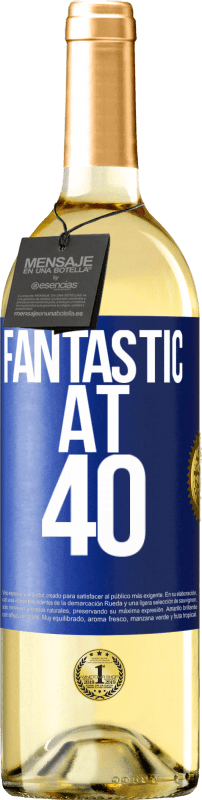 29,95 € Бесплатная доставка | Белое вино Издание WHITE Фантастический в 40 Синяя метка. Настраиваемая этикетка Молодое вино Урожай 2023 Verdejo