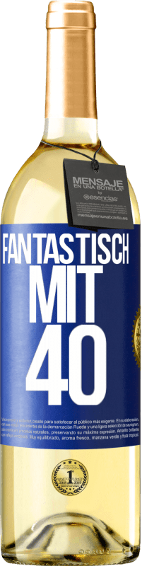 29,95 € Kostenloser Versand | Weißwein WHITE Ausgabe Fantastisch mit 40 Blaue Markierung. Anpassbares Etikett Junger Wein Ernte 2024 Verdejo