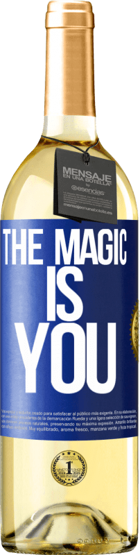 29,95 € Бесплатная доставка | Белое вино Издание WHITE Магия это ты Синяя метка. Настраиваемая этикетка Молодое вино Урожай 2023 Verdejo