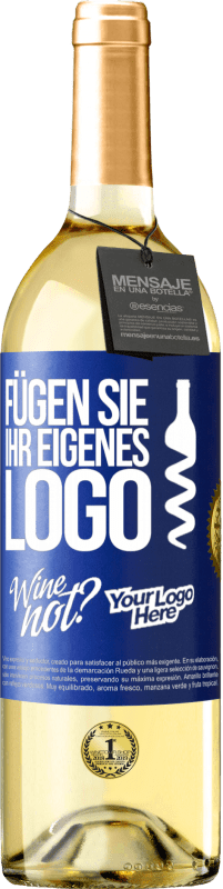 29,95 € Kostenloser Versand | Weißwein WHITE Ausgabe Füge dein eigenes Logo hinzu Blaue Markierung. Anpassbares Etikett Junger Wein Ernte 2024 Verdejo