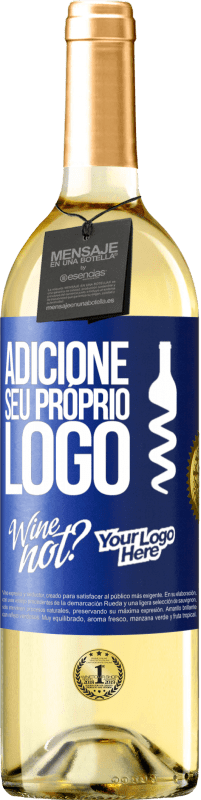 29,95 € Envio grátis | Vinho branco Edição WHITE Adicione seu próprio logo Etiqueta Azul. Etiqueta personalizável Vinho jovem Colheita 2024 Verdejo