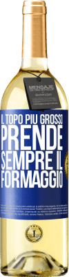 29,95 € Spedizione Gratuita | Vino bianco Edizione WHITE Il topo più grosso prende sempre il formaggio Etichetta Blu. Etichetta personalizzabile Vino giovane Raccogliere 2023 Verdejo