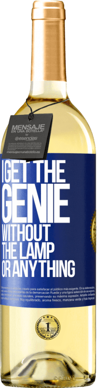 29,95 € Free Shipping | White Wine WHITE Edition I get the genie without the lamp or anything Blue Label. Customizable label Young wine Harvest 2024 Verdejo