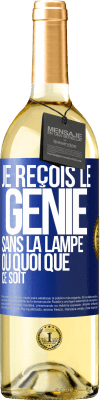 29,95 € Envoi gratuit | Vin blanc Édition WHITE Je reçois le génie sans la lampe ou quoi que ce soit Étiquette Bleue. Étiquette personnalisable Vin jeune Récolte 2023 Verdejo