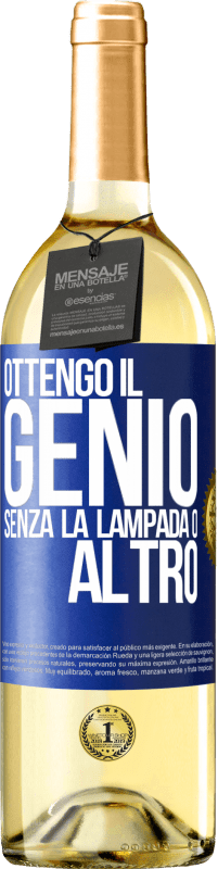 29,95 € Spedizione Gratuita | Vino bianco Edizione WHITE Ottengo il genio senza la lampada o altro Etichetta Blu. Etichetta personalizzabile Vino giovane Raccogliere 2023 Verdejo