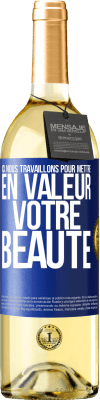 29,95 € Envoi gratuit | Vin blanc Édition WHITE Ici, nous travaillons pour mettre en valeur votre beauté Étiquette Bleue. Étiquette personnalisable Vin jeune Récolte 2023 Verdejo