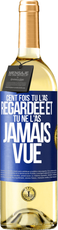 29,95 € Envoi gratuit | Vin blanc Édition WHITE Cent fois tu l'as regardée et tu ne l'as jamais vue Étiquette Bleue. Étiquette personnalisable Vin jeune Récolte 2025 Verdejo
