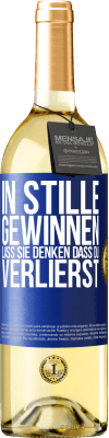 29,95 € Kostenloser Versand | Weißwein WHITE Ausgabe In Stille gewinnen. Lass sie denken, dass du verlierst Blaue Markierung. Anpassbares Etikett Junger Wein Ernte 2024 Verdejo