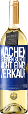 29,95 € Kostenloser Versand | Weißwein WHITE Ausgabe Machen Sie einen Kunden, nicht einen Verkauf Blaue Markierung. Anpassbares Etikett Junger Wein Ernte 2024 Verdejo