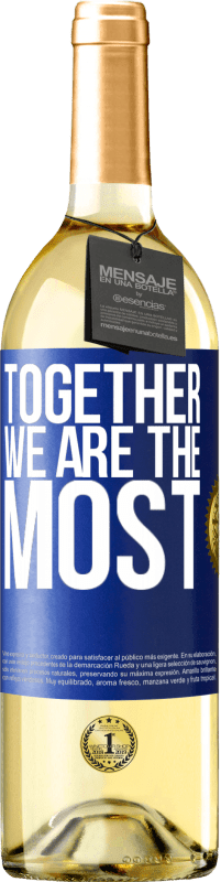 29,95 € Free Shipping | White Wine WHITE Edition Together we are the most Blue Label. Customizable label Young wine Harvest 2023 Verdejo