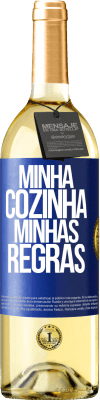 29,95 € Envio grátis | Vinho branco Edição WHITE Minha cozinha, minhas regras Etiqueta Azul. Etiqueta personalizável Vinho jovem Colheita 2023 Verdejo