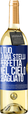 29,95 € Spedizione Gratuita | Vino bianco Edizione WHITE Il tuo. La mia stella perfetta nel cielo sbagliato Etichetta Blu. Etichetta personalizzabile Vino giovane Raccogliere 2024 Verdejo