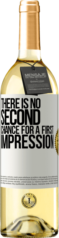 29,95 € Бесплатная доставка | Белое вино Издание WHITE Второго шанса для первого впечатления нет Белая этикетка. Настраиваемая этикетка Молодое вино Урожай 2023 Verdejo