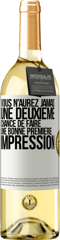 29,95 € Envoi gratuit | Vin blanc Édition WHITE Vous n'aurez jamais une deuxième chance de faire une bonne première impression Étiquette Blanche. Étiquette personnalisable Vin jeune Récolte 2024 Verdejo