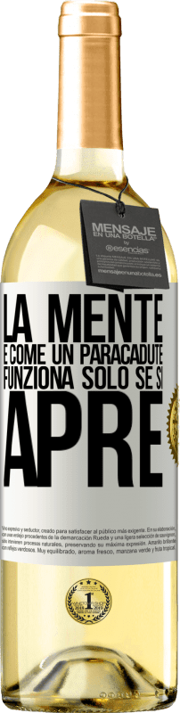 29,95 € Spedizione Gratuita | Vino bianco Edizione WHITE La mente è come un paracadute. Funziona solo se si apre Etichetta Bianca. Etichetta personalizzabile Vino giovane Raccogliere 2024 Verdejo