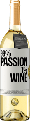 29,95 € 免费送货 | 白葡萄酒 WHITE版 99% passion, 1% wine 白标. 可自定义的标签 青年酒 收成 2025 Verdejo