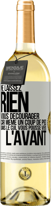 29,95 € Envoi gratuit | Vin blanc Édition WHITE Ne laissez rien vous décourager, car même un coup de pied dans le cul vous pousse vers l'avant Étiquette Blanche. Étiquette personnalisable Vin jeune Récolte 2024 Verdejo