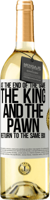 29,95 € Free Shipping | White Wine WHITE Edition At the end of the game, the king and the pawn return to the same box White Label. Customizable label Young wine Harvest 2023 Verdejo
