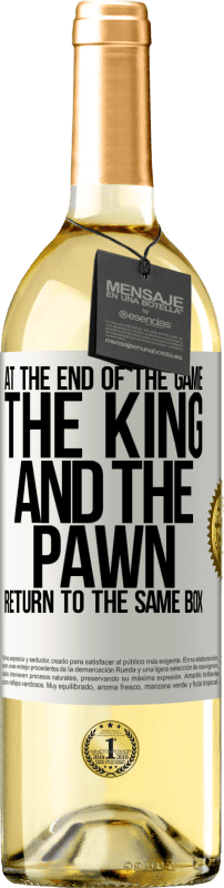 29,95 € Free Shipping | White Wine WHITE Edition At the end of the game, the king and the pawn return to the same box White Label. Customizable label Young wine Harvest 2024 Verdejo