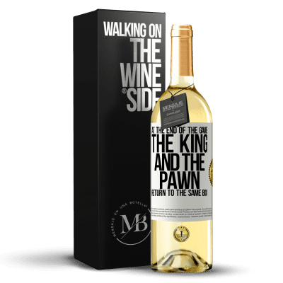 «At the end of the game, the king and the pawn return to the same box» WHITE Edition