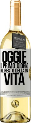 29,95 € Spedizione Gratuita | Vino bianco Edizione WHITE Oggi è il primo giorno del resto della mia vita Etichetta Bianca. Etichetta personalizzabile Vino giovane Raccogliere 2023 Verdejo