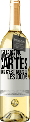 29,95 € Envoi gratuit | Vin blanc Édition WHITE C'est le destin qui mélange les cartes, mais c'est nous qui les jouons Étiquette Blanche. Étiquette personnalisable Vin jeune Récolte 2023 Verdejo