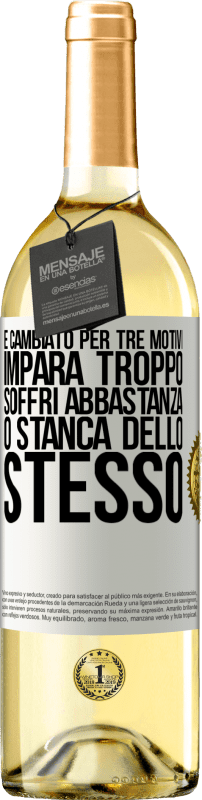 29,95 € Spedizione Gratuita | Vino bianco Edizione WHITE È cambiato per tre motivi. Impara troppo, soffri abbastanza o stanca dello stesso Etichetta Bianca. Etichetta personalizzabile Vino giovane Raccogliere 2024 Verdejo