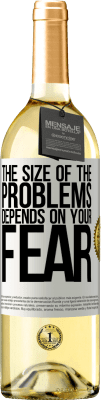 29,95 € Free Shipping | White Wine WHITE Edition The size of the problems depends on your fear White Label. Customizable label Young wine Harvest 2025 Verdejo
