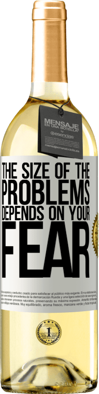 29,95 € Free Shipping | White Wine WHITE Edition The size of the problems depends on your fear White Label. Customizable label Young wine Harvest 2023 Verdejo