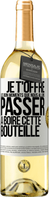 29,95 € Envoi gratuit | Vin blanc Édition WHITE Je t'offre les bon moments que nous allons passer à boire cette bouteille Étiquette Blanche. Étiquette personnalisable Vin jeune Récolte 2024 Verdejo