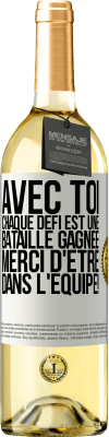 29,95 € Envoi gratuit | Vin blanc Édition WHITE Avec toi chaque défi est une bataille gagnée. Merci d'être dans l'équipe! Étiquette Blanche. Étiquette personnalisable Vin jeune Récolte 2025 Verdejo