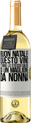 29,95 € Spedizione Gratuita | Vino bianco Edizione WHITE Buon natale! Questo vino ti darà lo stesso calore di un maglione da nonna Etichetta Bianca. Etichetta personalizzabile Vino giovane Raccogliere 2024 Verdejo