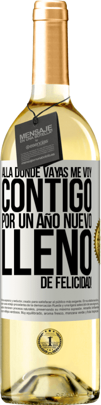 29,95 € Envío gratis | Vino Blanco Edición WHITE Allá donde vayas, me voy contigo. Por un año nuevo lleno de felicidad! Etiqueta Blanca. Etiqueta personalizable Vino joven Cosecha 2024 Verdejo