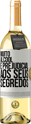 29,95 € Envio grátis | Vinho branco Edição WHITE Muito álcool é prejudicial aos seus segredos Etiqueta Branca. Etiqueta personalizável Vinho jovem Colheita 2023 Verdejo