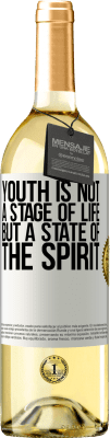 29,95 € Free Shipping | White Wine WHITE Edition Youth is not a stage of life, but a state of the spirit White Label. Customizable label Young wine Harvest 2024 Verdejo