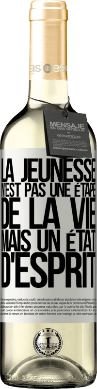 29,95 € Envoi gratuit | Vin blanc Édition WHITE La jeunesse n'est pas une étape de la vie, mais un état d'esprit Étiquette Blanche. Étiquette personnalisable Vin jeune Récolte 2024 Verdejo