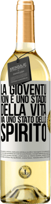 29,95 € Spedizione Gratuita | Vino bianco Edizione WHITE La gioventù non è uno stadio della vita, ma uno stato dello spirito Etichetta Bianca. Etichetta personalizzabile Vino giovane Raccogliere 2024 Verdejo