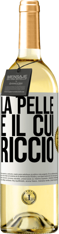 29,95 € Spedizione Gratuita | Vino bianco Edizione WHITE La pelle è il cui riccio Etichetta Bianca. Etichetta personalizzabile Vino giovane Raccogliere 2024 Verdejo