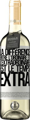 29,95 € Envoi gratuit | Vin blanc Édition WHITE La différence entre l'ordinaire et l'extraordinaire est le temps EXTRA Étiquette Blanche. Étiquette personnalisable Vin jeune Récolte 2024 Verdejo