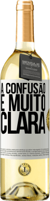 29,95 € Envio grátis | Vinho branco Edição WHITE A confusão é muito clara Etiqueta Branca. Etiqueta personalizável Vinho jovem Colheita 2024 Verdejo