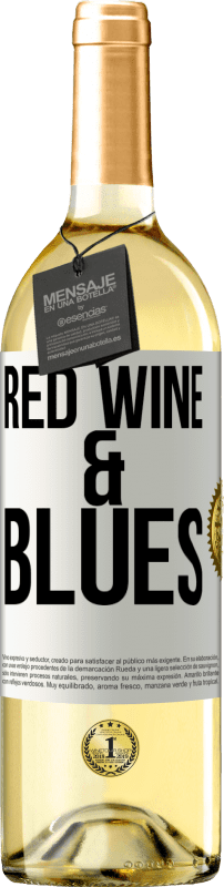 29,95 € Бесплатная доставка | Белое вино Издание WHITE Red wine & Blues Белая этикетка. Настраиваемая этикетка Молодое вино Урожай 2024 Verdejo