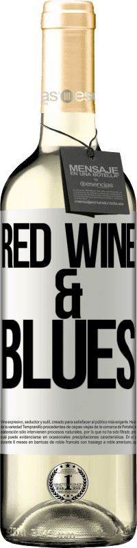 29,95 € Envoi gratuit | Vin blanc Édition WHITE Red wine & Blues Étiquette Blanche. Étiquette personnalisable Vin jeune Récolte 2023 Verdejo