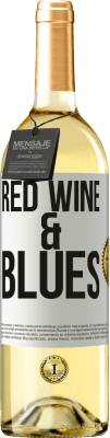 29,95 € Envío gratis | Vino Blanco Edición WHITE Red wine & Blues Etiqueta Blanca. Etiqueta personalizable Vino joven Cosecha 2024 Verdejo