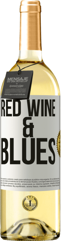 29,95 € Envío gratis | Vino Blanco Edición WHITE Red wine & Blues Etiqueta Blanca. Etiqueta personalizable Vino joven Cosecha 2024 Verdejo